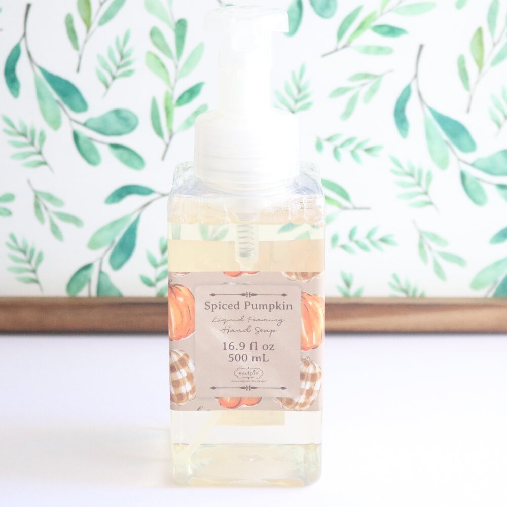 Mud Pie | Fall Spiced Pumpkin Liquid Foaming Hand Soap Gift NWT | 16.9 fl oz